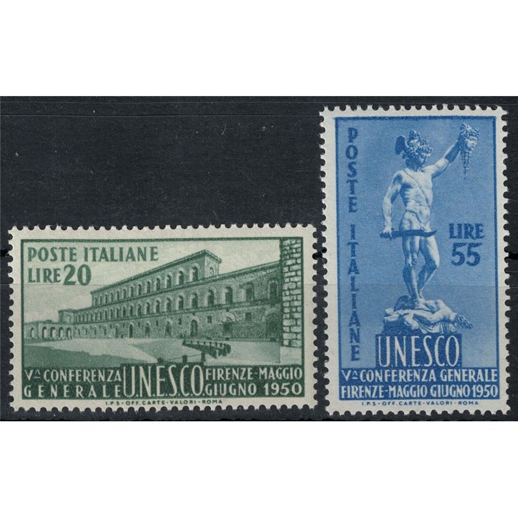 ITALY 1950 Unesco Conference 2v MH*