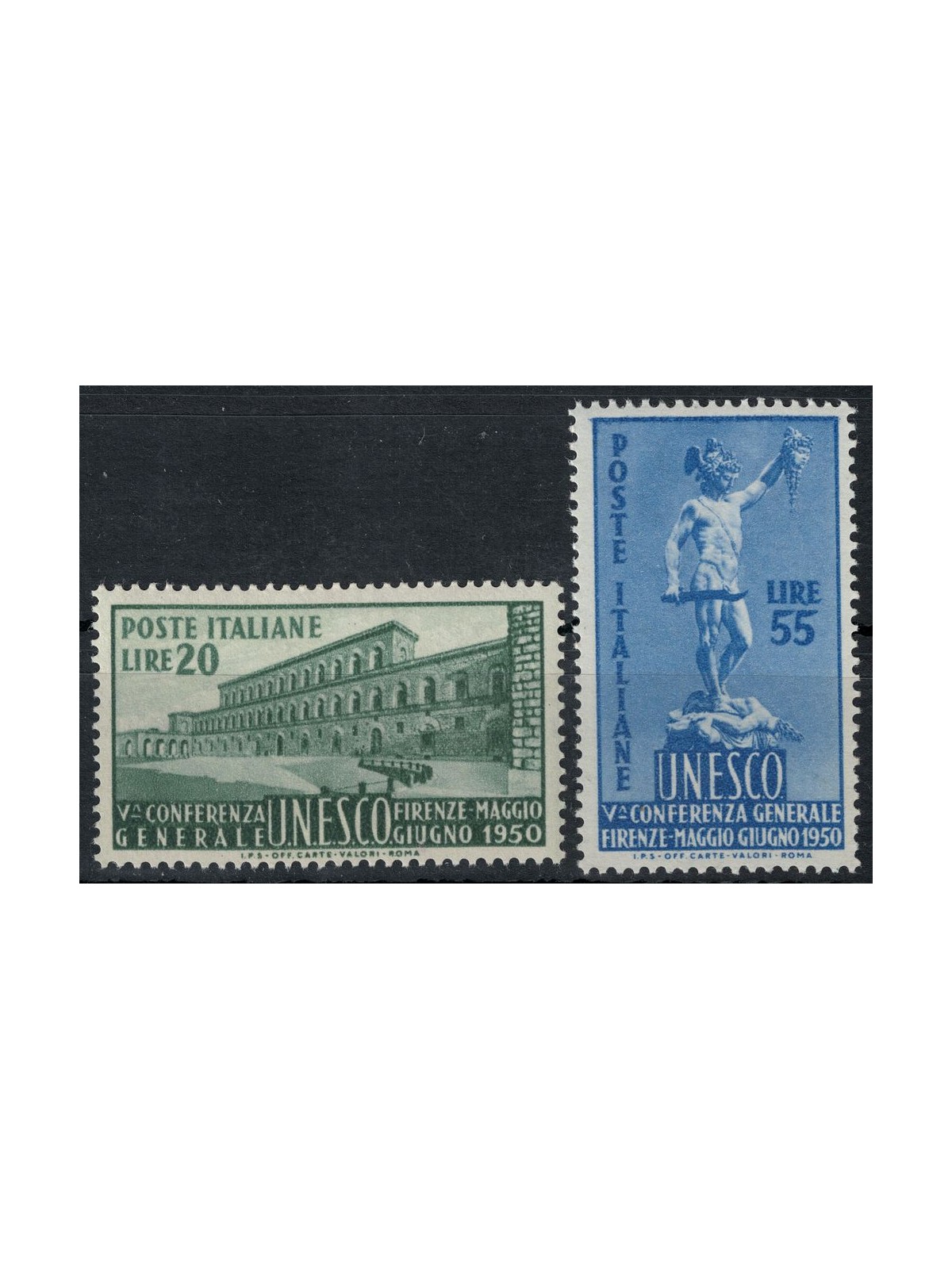 ITALIA 1950 Conferenza Unesco 2v MH*