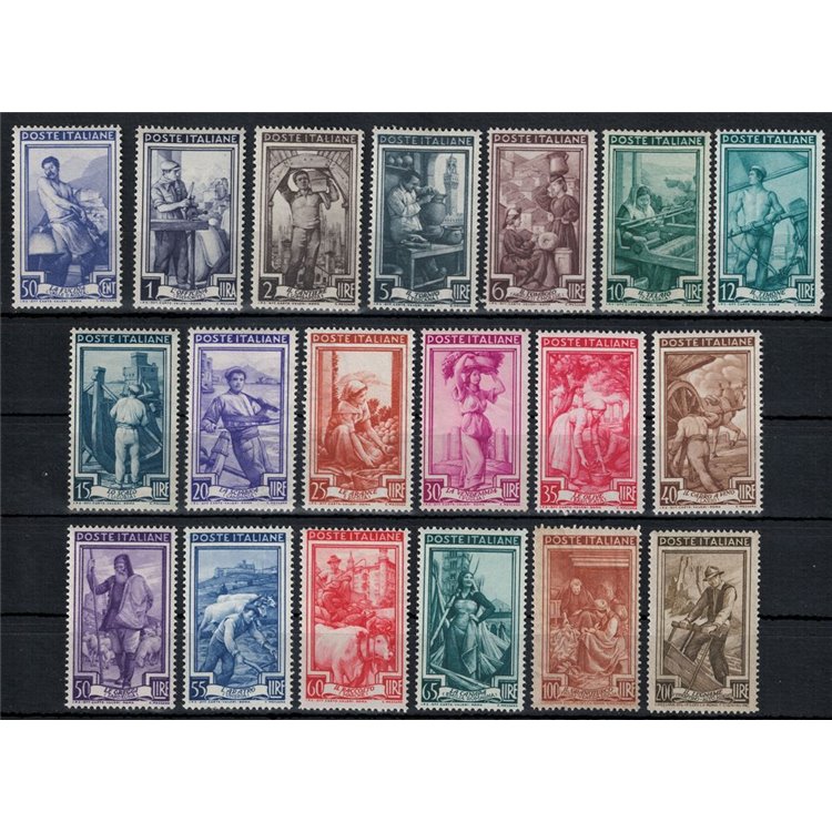 ITALIA 1950 Italia al lavoro 19v MH*