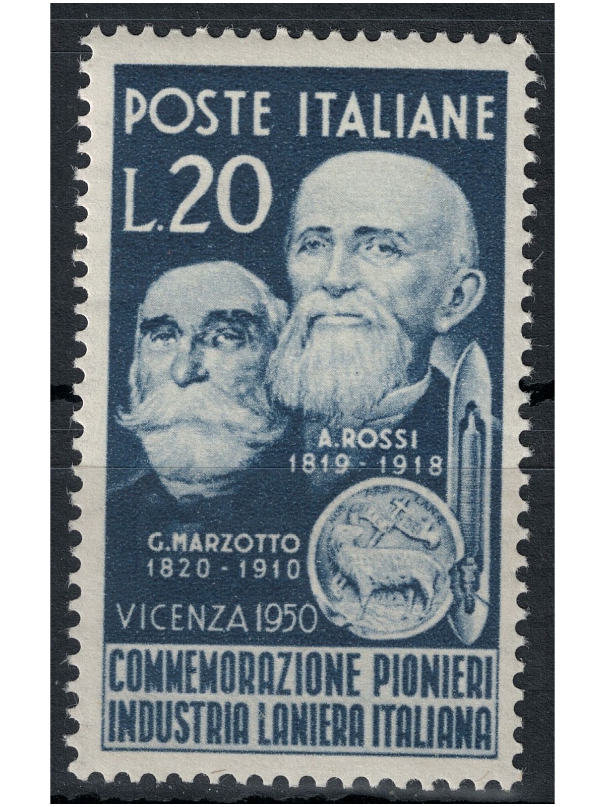 ITALY 1950 Pioneers of the Wool Industry MH*