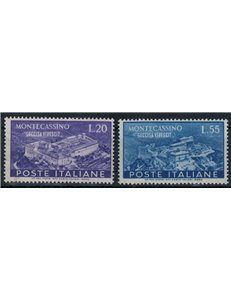 ITALIA 1951 Abbazia di Montecassino 2v MH*