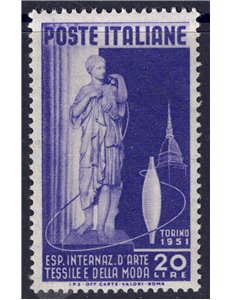 ITALY 1951 Textile Art MH*
