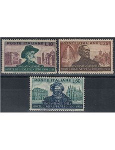 ITALIA 1951 Giuseppe Verdi 3v MH*