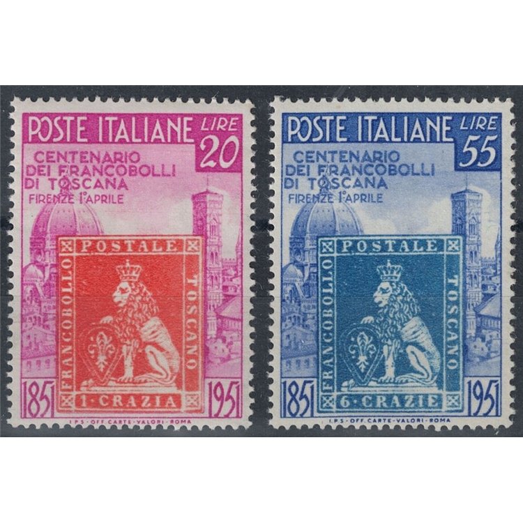 ITALY 1951 Grand Duchy of Tuscany 2v MH*