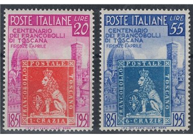 ITALY 1951 Grand Duchy of Tuscany 2v MH*