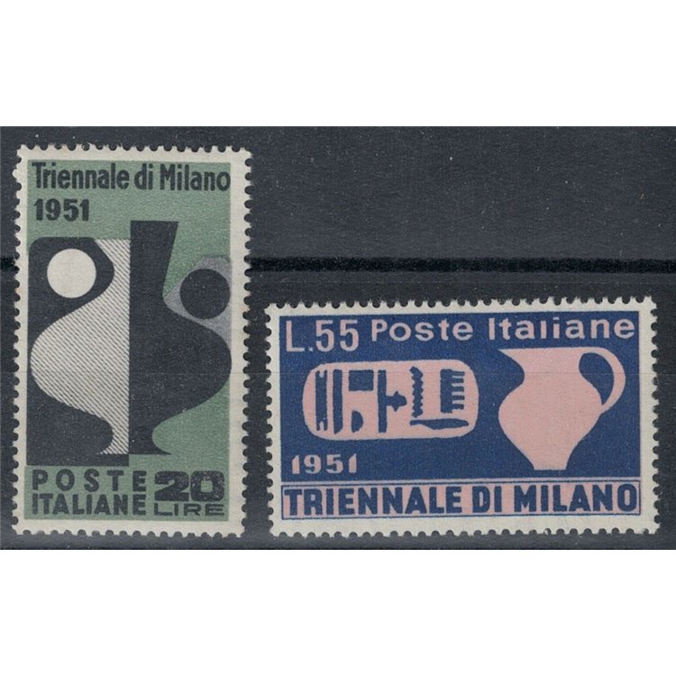 ITALIA 1951 Triennale di Milano 2v MH*