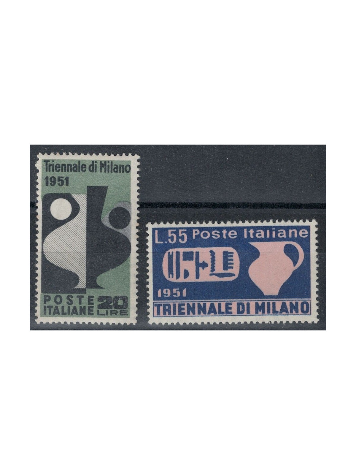 ITALIA 1951 Triennale di Milano 2v MH*