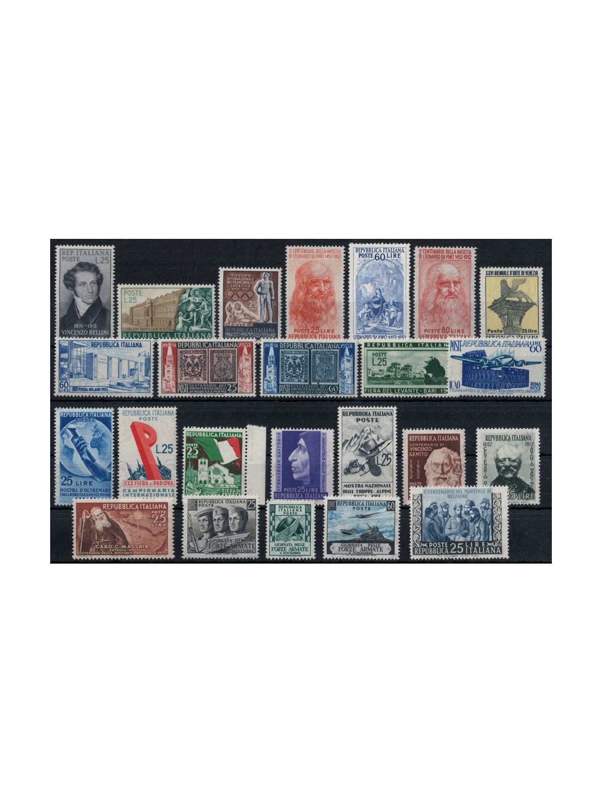 ITALIA 1952 Annata Completa 24v MH*