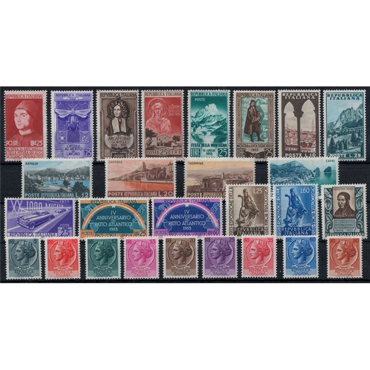 ITALIA 1953 Annata Completa 27v MH*