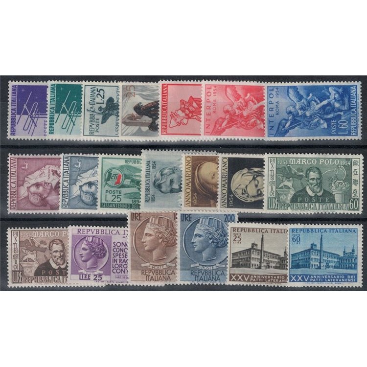 ITALY 1954 Complete Year 20v MH*
