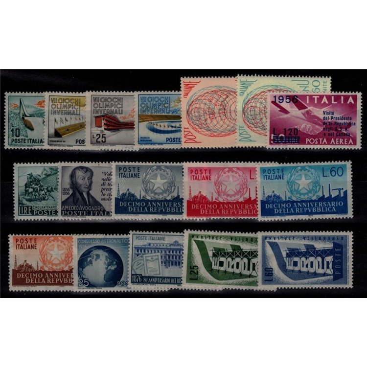ITALY 1956 Complete Year 17v MH*