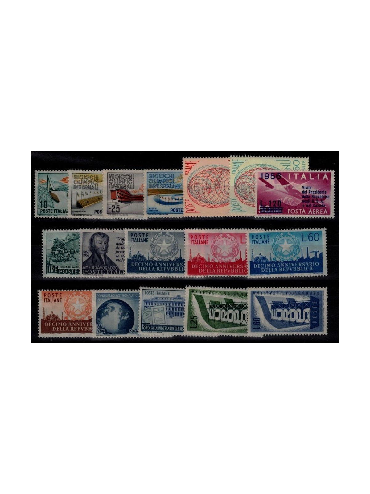 ITALIA 1956 Annata Completa 17v MH*