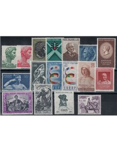 ITALY 1957 Complete Year 17v MH*