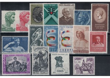 ITALY 1957 Complete Year 17v MH*