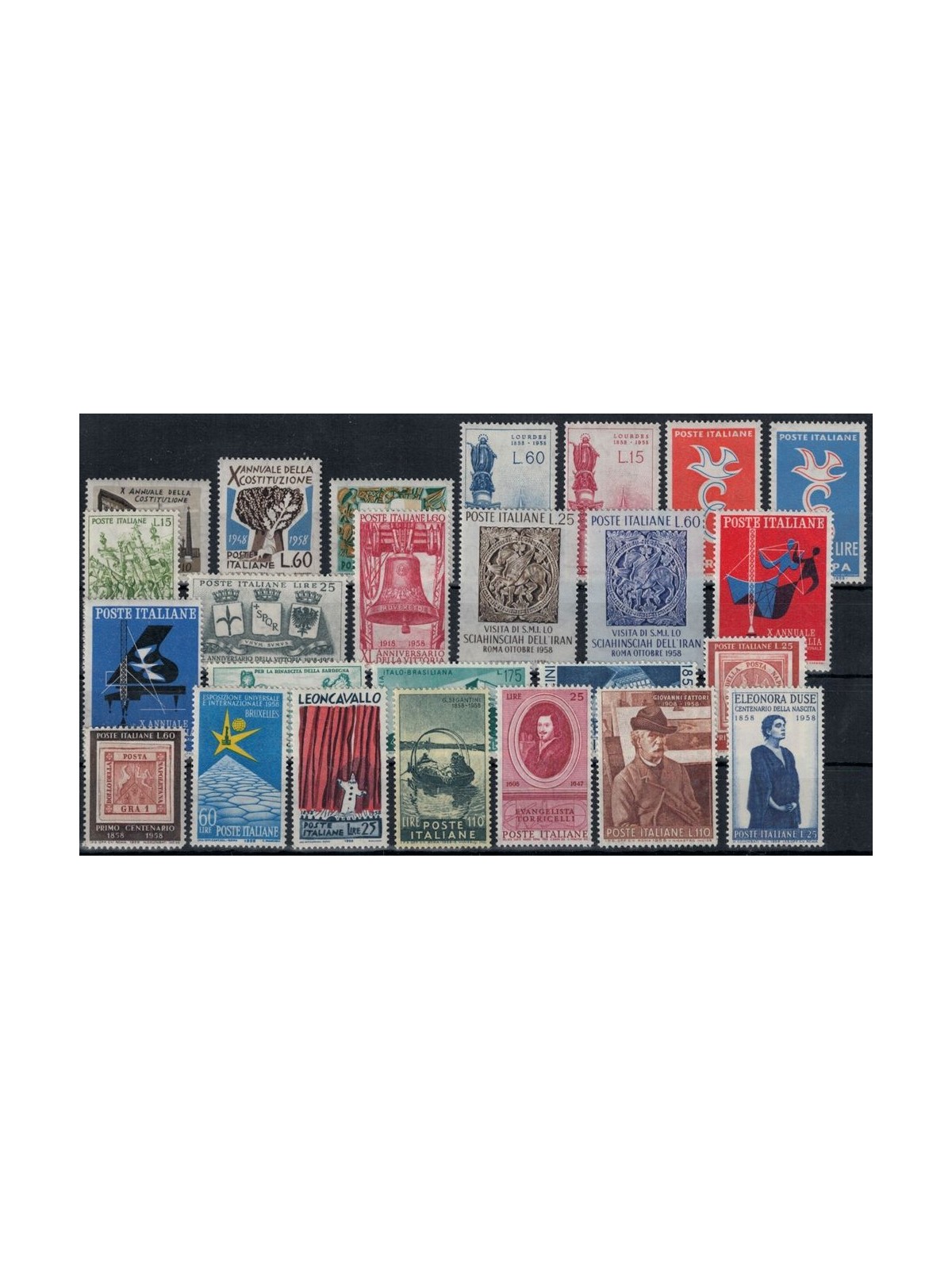 ITALY 1958 Complete Year 25v MH*