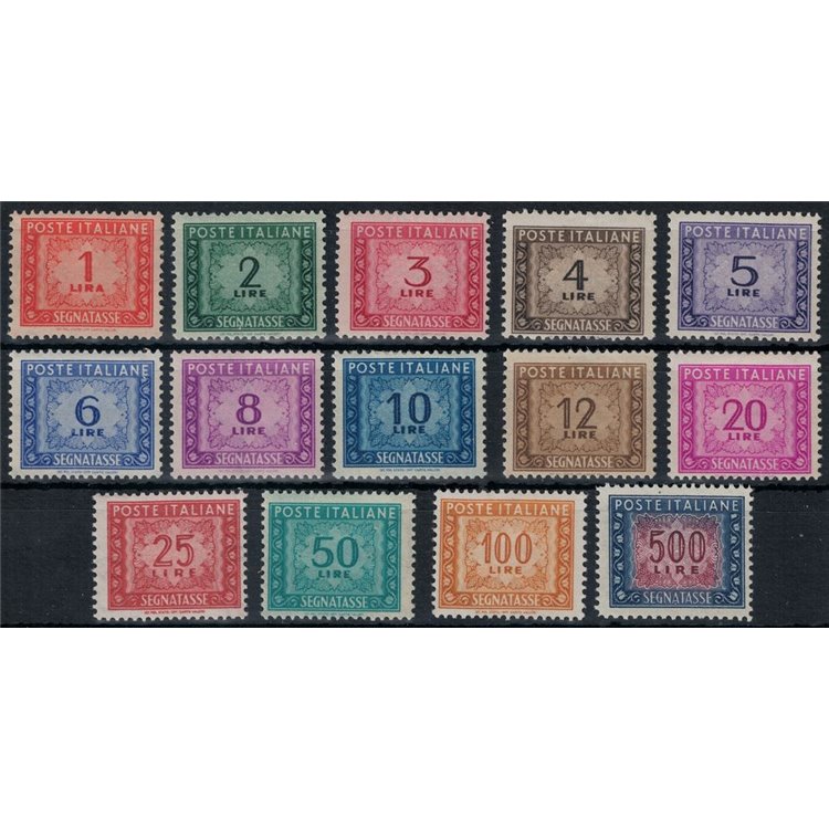 ITALIA 1947-54 Segnatasse (ruota) 14v MH*