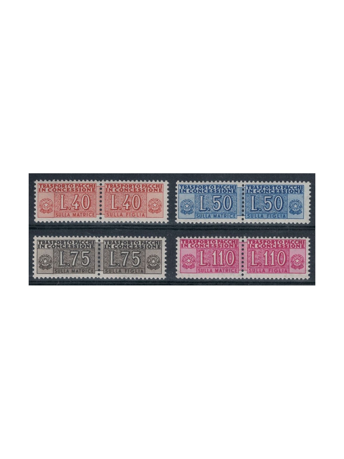 ITALY 1953 Concessionary parcels 4v MH*