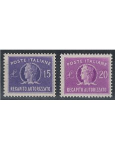 ITALY 1949-52 Authorized delivery 2v MH*