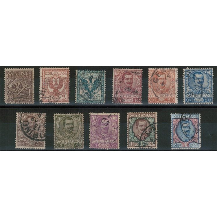 ITALIA REGNO 1901 Floreale 11v us