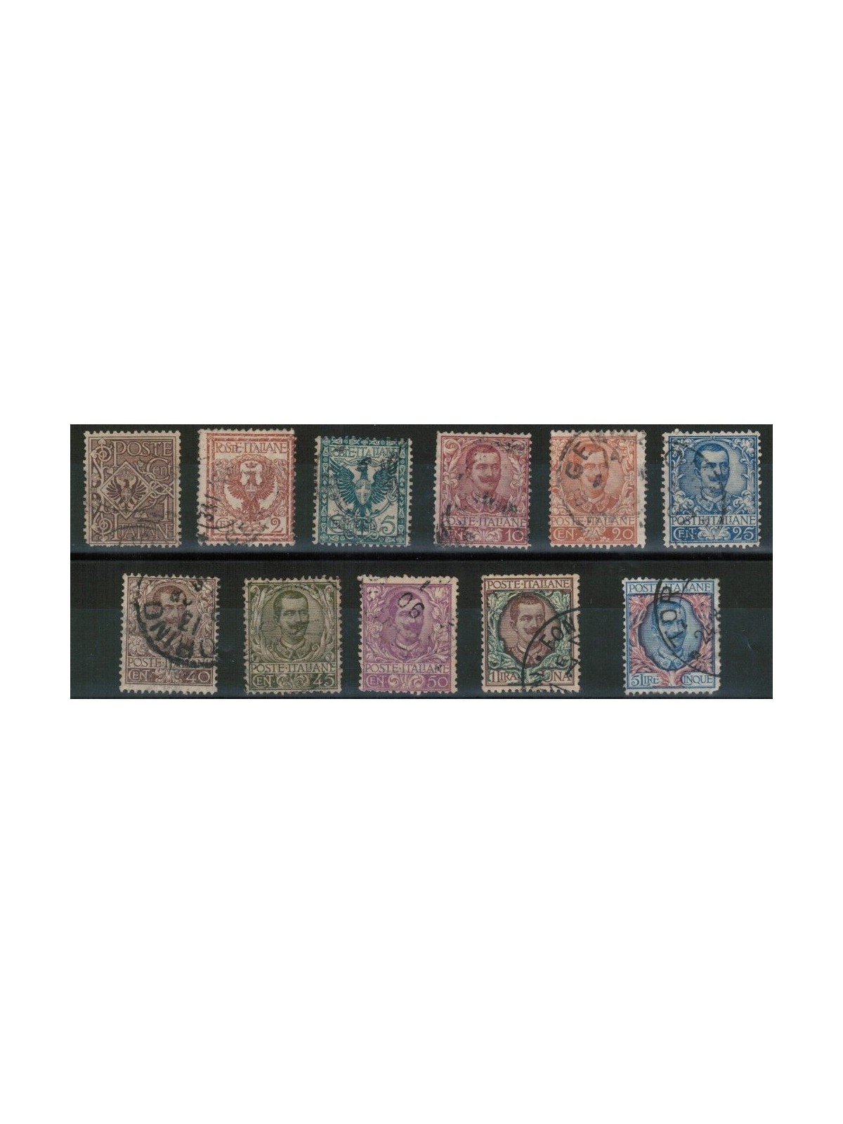 ITALY KINGDOM 1901 Floral 11v us