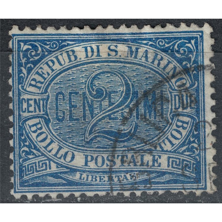 SAN MARINO 1892-94 2c blue us
