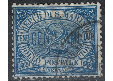 SAN MARINO 1892-94 2c blue us