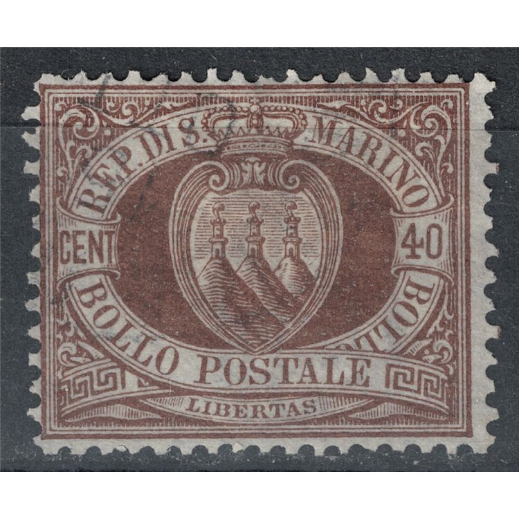 SAN MARINO 1892-94 40c bruno scuro us