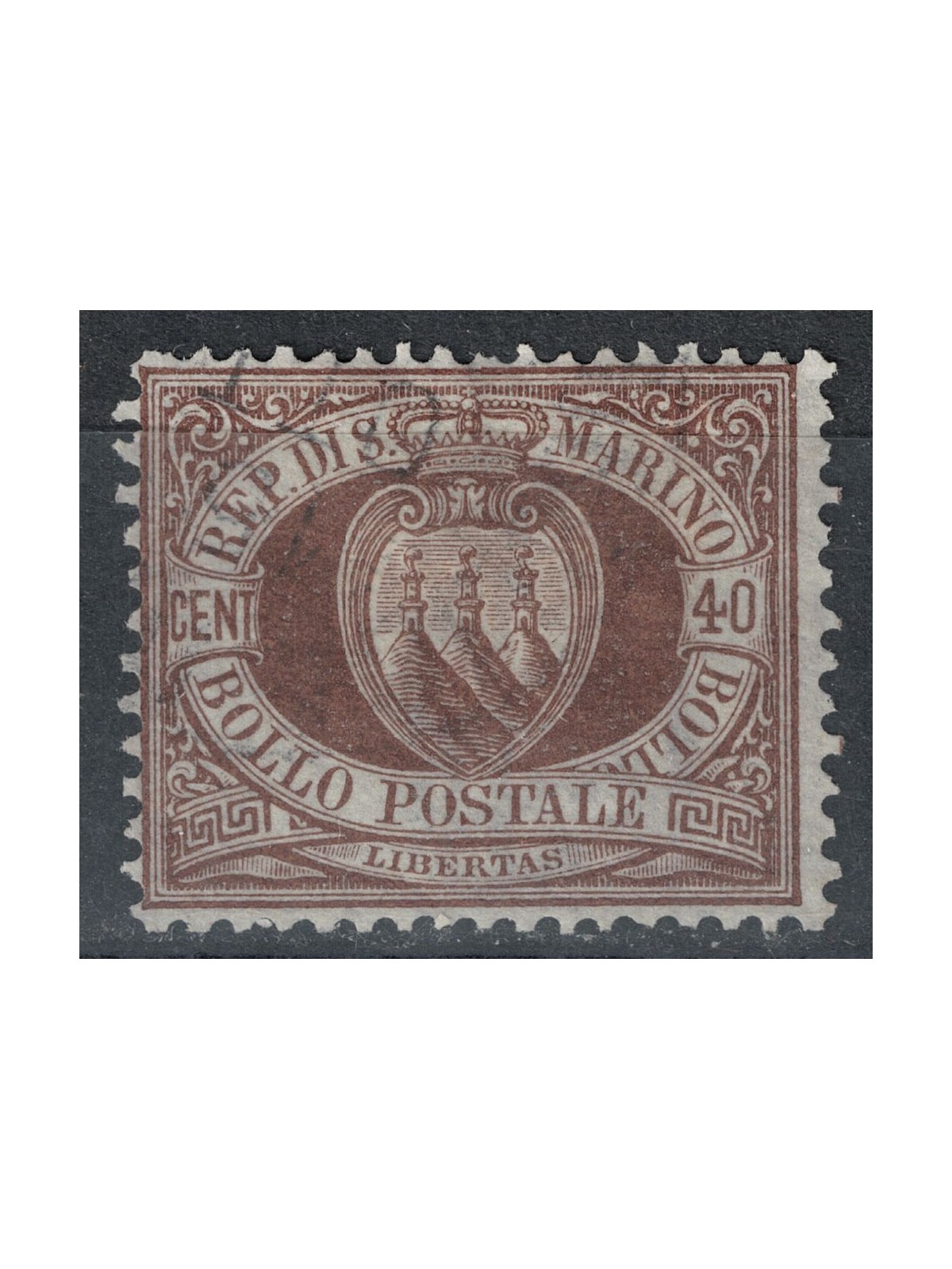 SAN MARINO 1892-94 40c dark brown us