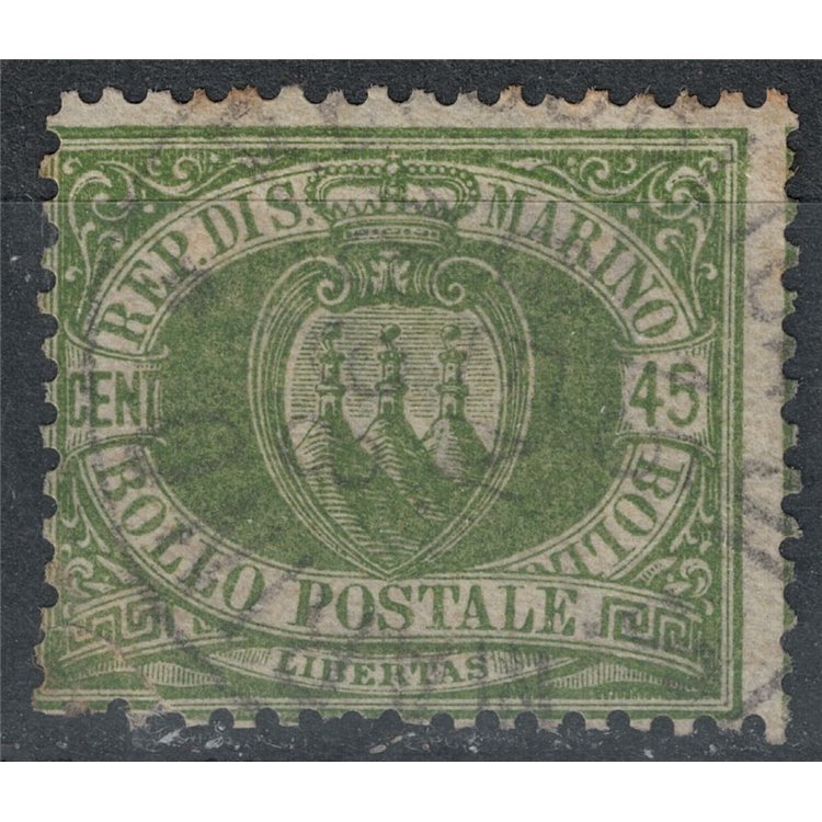 SAN MARINO 1892-94 45c verde oliva us
