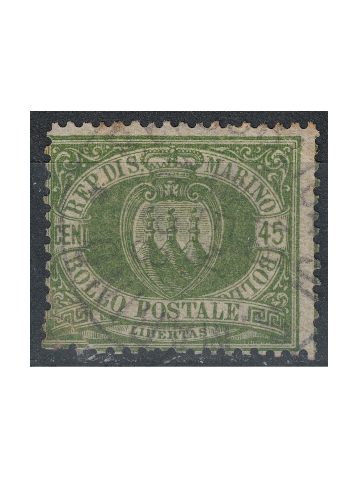 SAN MARINO 1892-94 45c verde oliva us