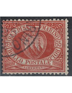 SAN MARINO 1892-94 65c brown red us