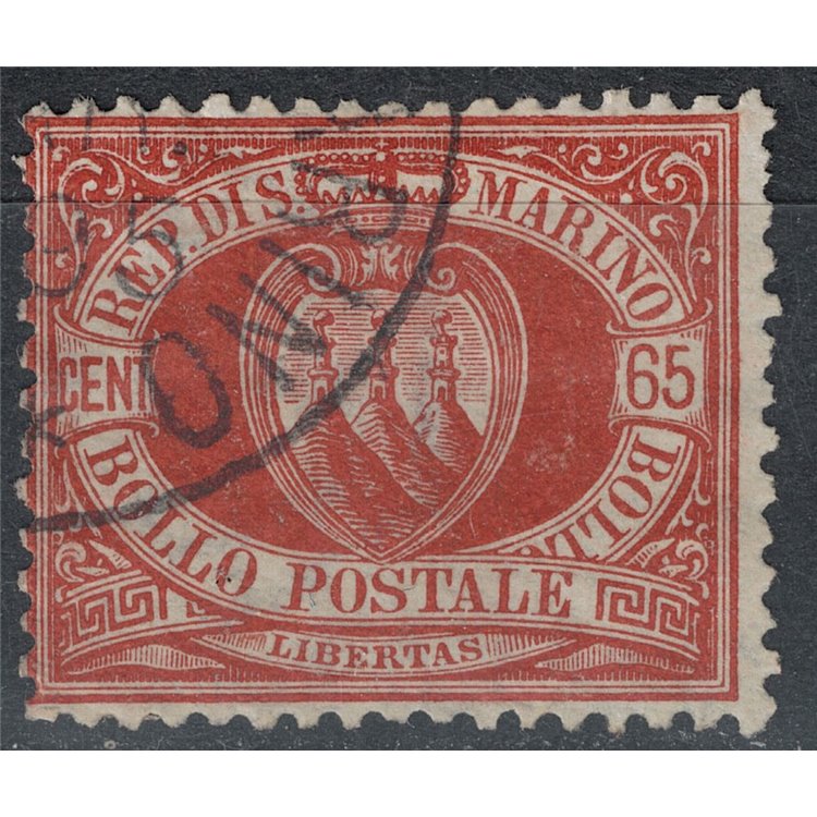 SAN MARINO 1892-94 65c bruno rosso us
