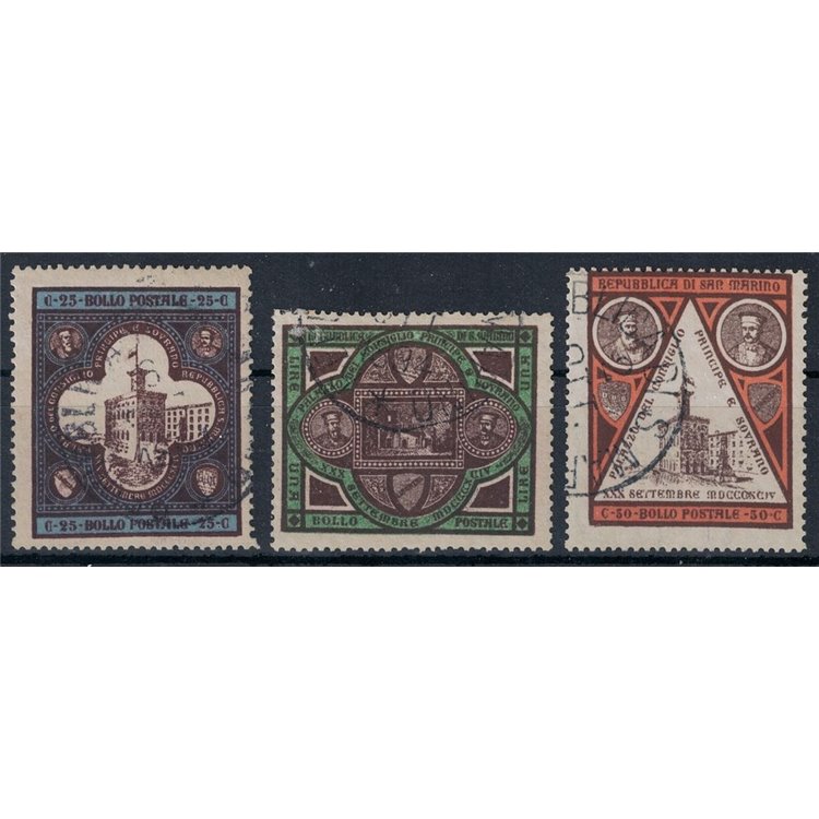 SAN MARINO 1894 Government Palace 3v us