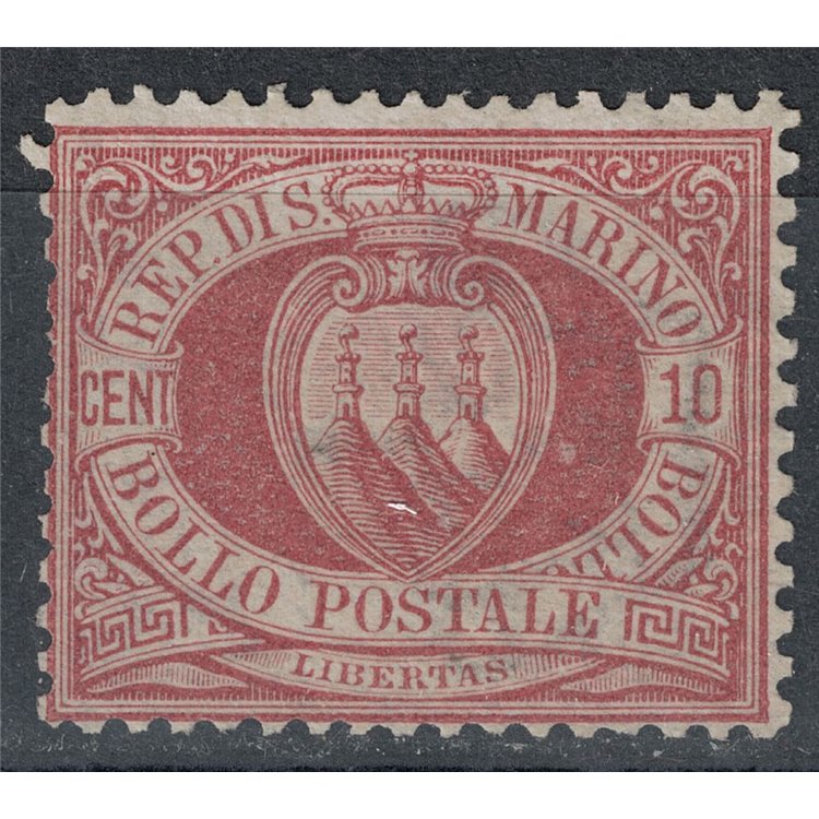 SAN MARINO 1894-99 10c dark red brown us