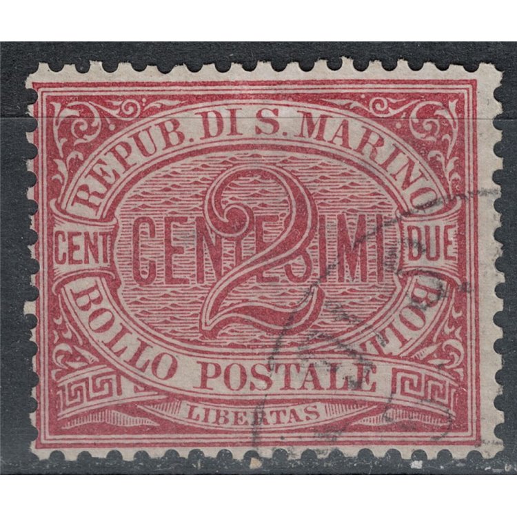 SAN MARINO 1894-99 2c carminio us