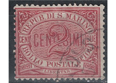 SAN MARINO 1894-99 2c carmine us