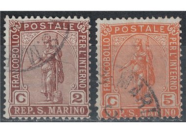 SAN MARINO 1899 Statue of Liberty 2v us