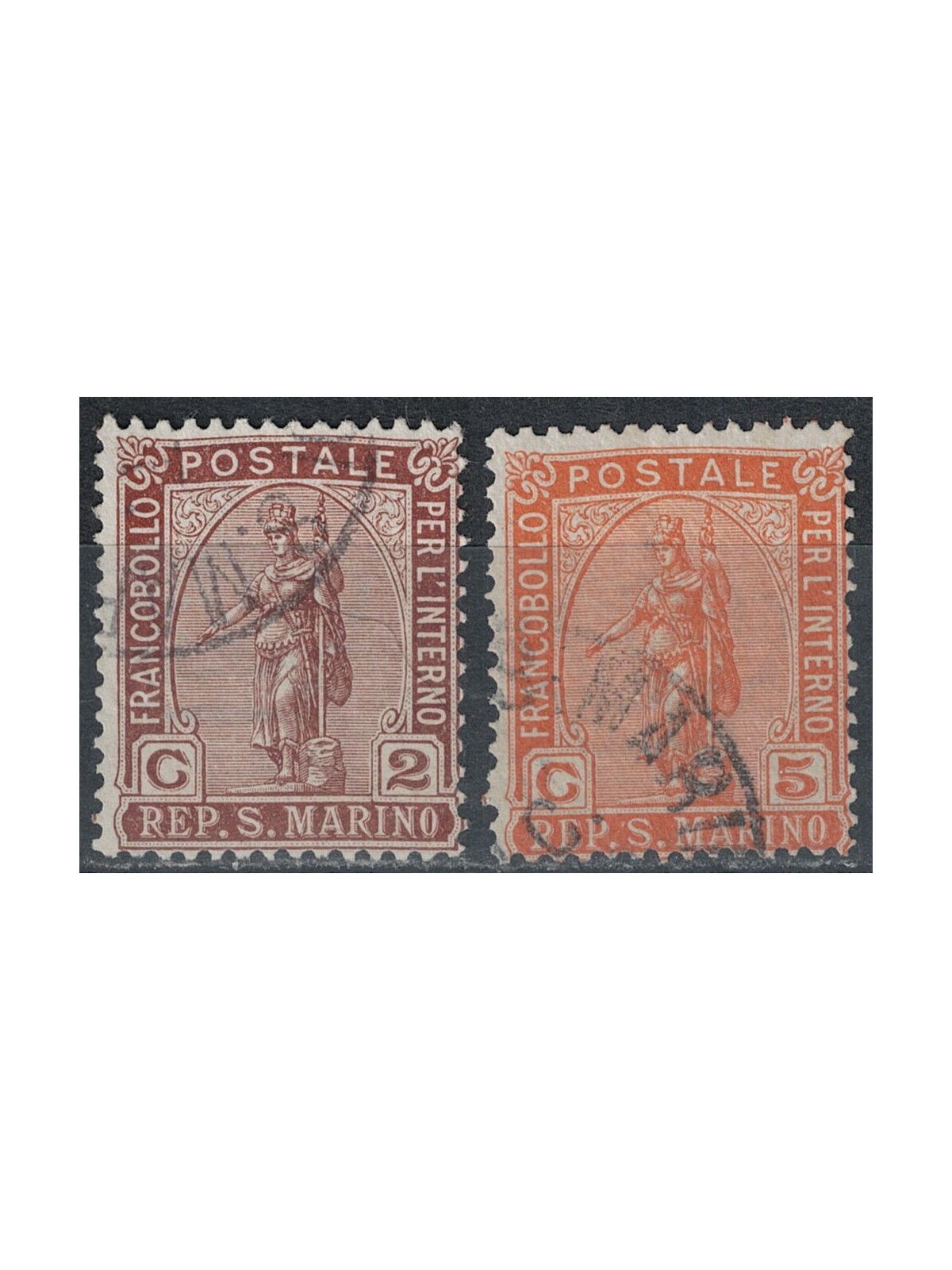 SAN MARINO 1899 Statue of Liberty 2v us
