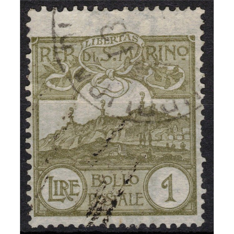 SAN MARINO 1903 1£ olive us