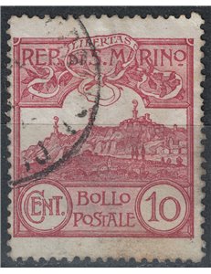SAN MARINO 1903 10c rosso bruno us