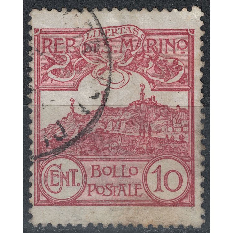 SAN MARINO 1903 10c rosso bruno us
