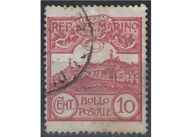 SAN MARINO 1903 10c red brown us