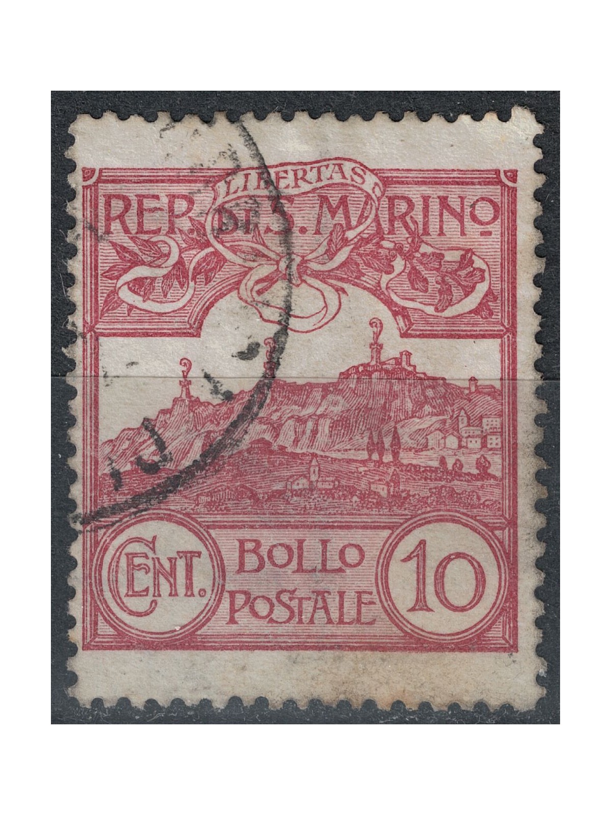 SAN MARINO 1903 10c red brown us
