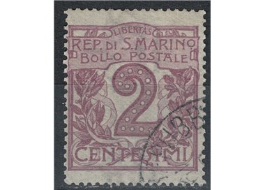 SAN MARINO 1903 2c brown violet us