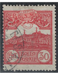 SAN MARINO 1903 30c carminio bruno us