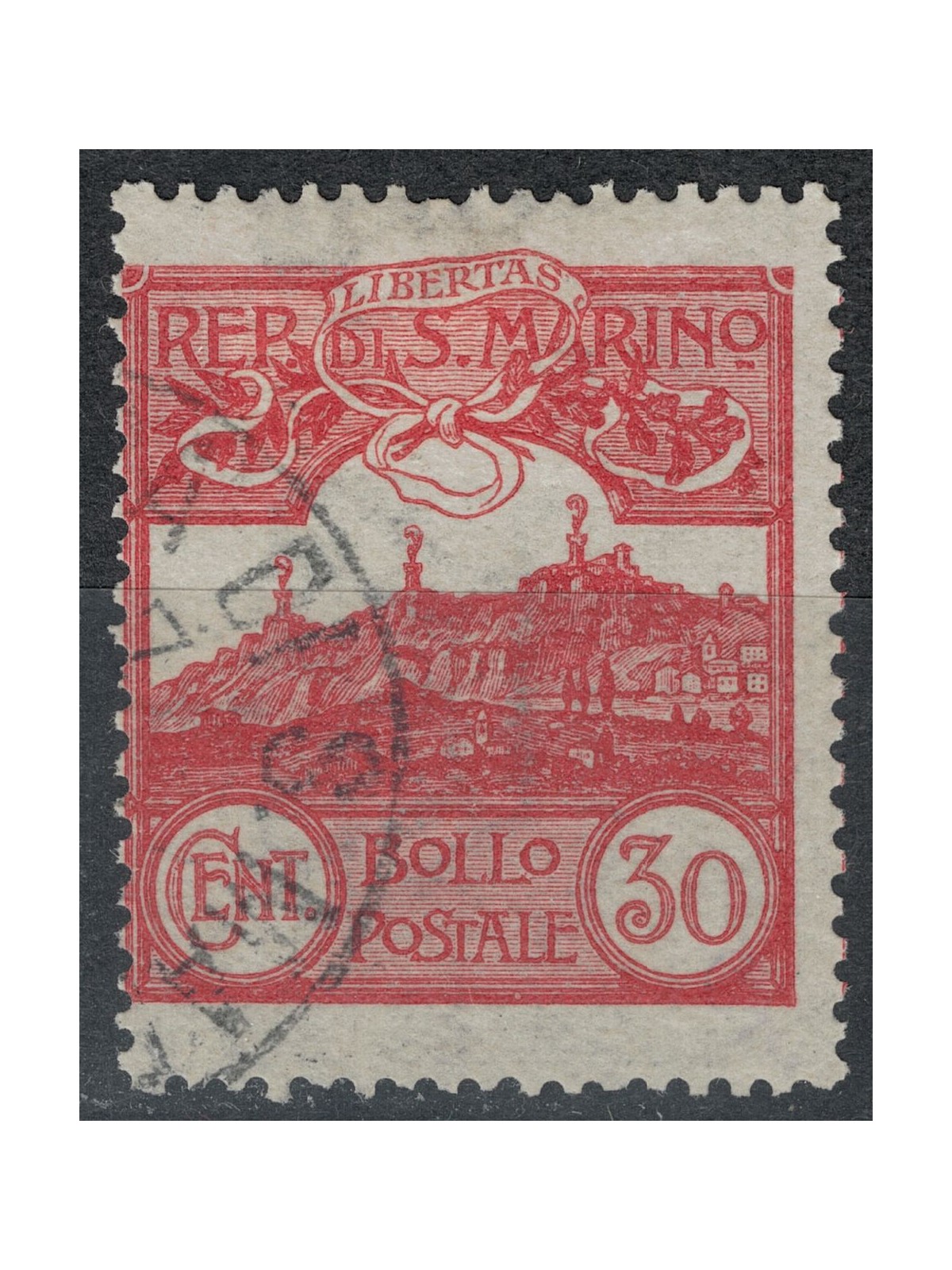 SAN MARINO 1903 30c carminio bruno us