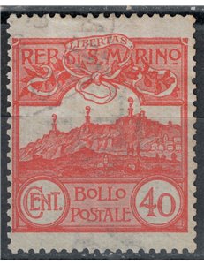 SAN MARINO 1903 40c vermilion us