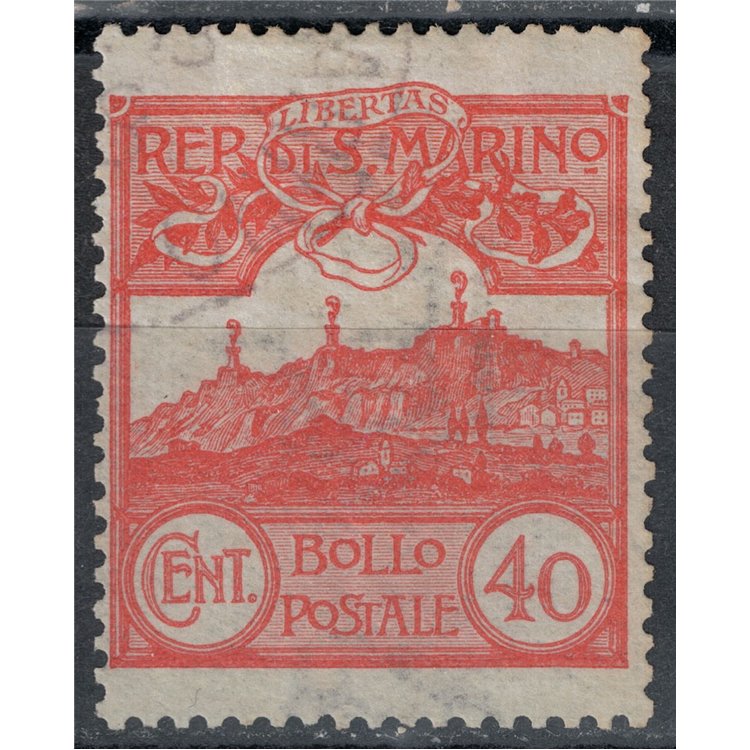 SAN MARINO 1903 40c vermiglio us