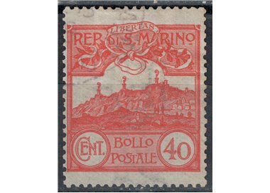 SAN MARINO 1903 40c vermiglio us