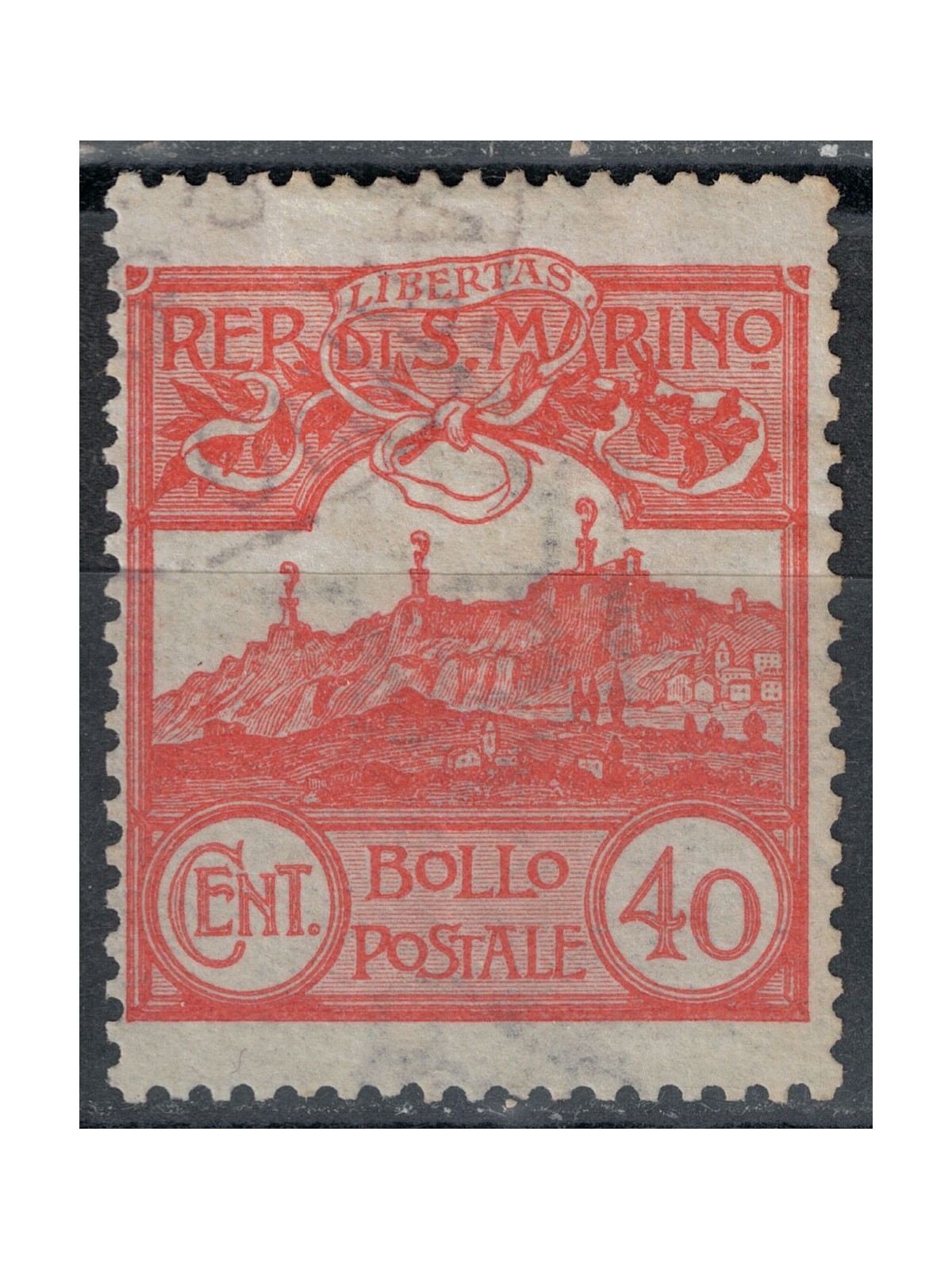 SAN MARINO 1903 40c vermilion us